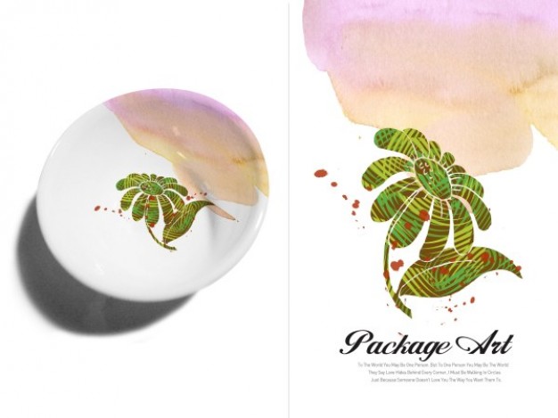 application sample bowl and package art series graffiti printing