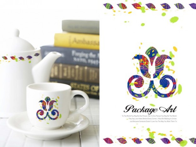  art series graffiti printing package with cup and