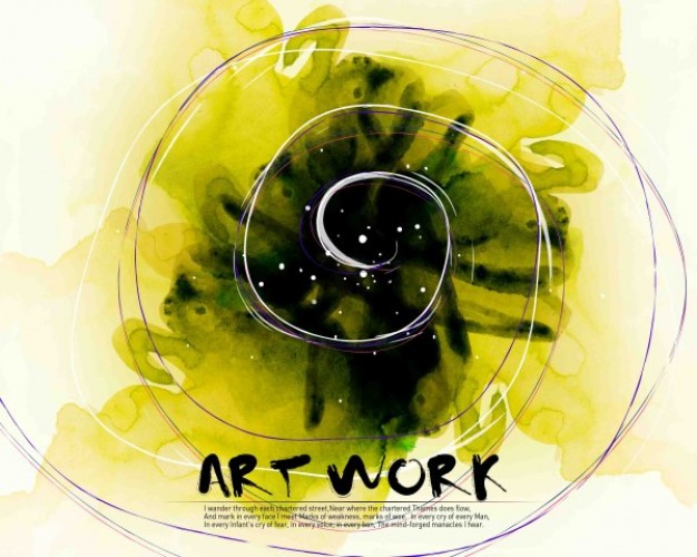 art workseries layered swirl in ink