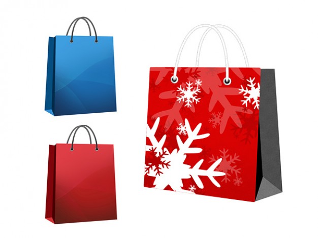 bag icon layered material with snowflake