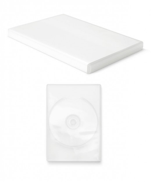 blank dvd packaging layered material in white style