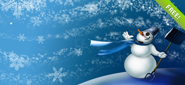 Christmas elements winter wallpapers with snowman snowflakes