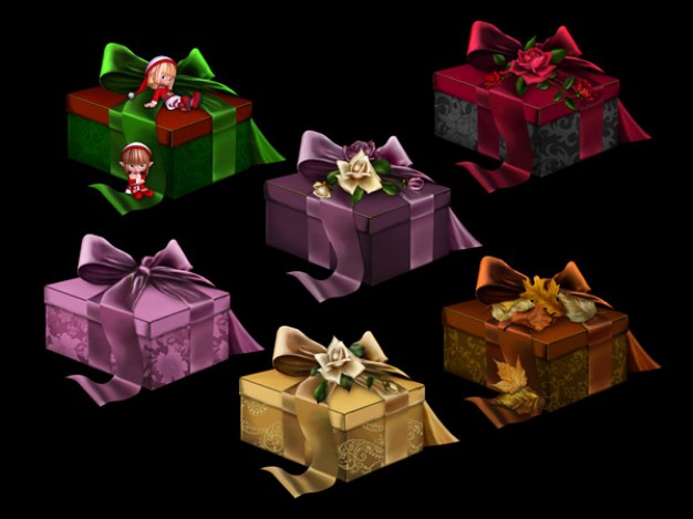 european classic gift box material over dark background