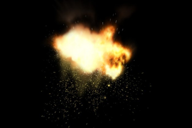 explosion fireball series material over dark background