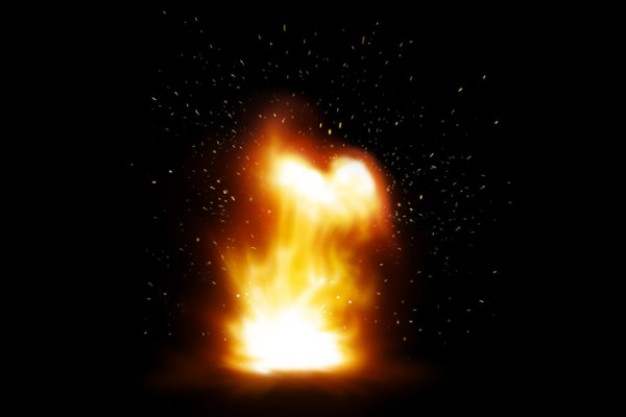 explosion fireball series material over dark background