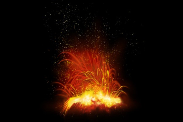 explosion fireball series material with dark background