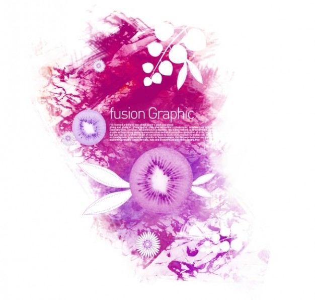 fusion graphic series fashion pattern with kiwi in pink style