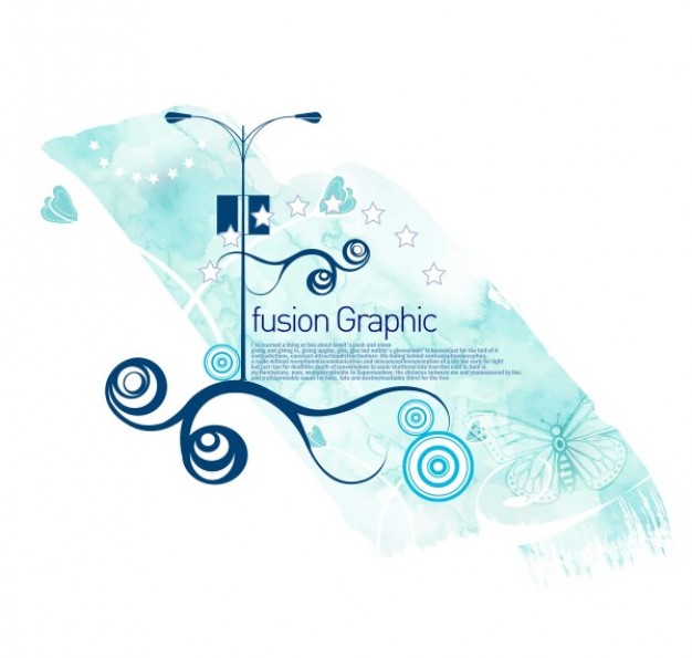 fusion graphic series fashion pattern with swirl and street lamp