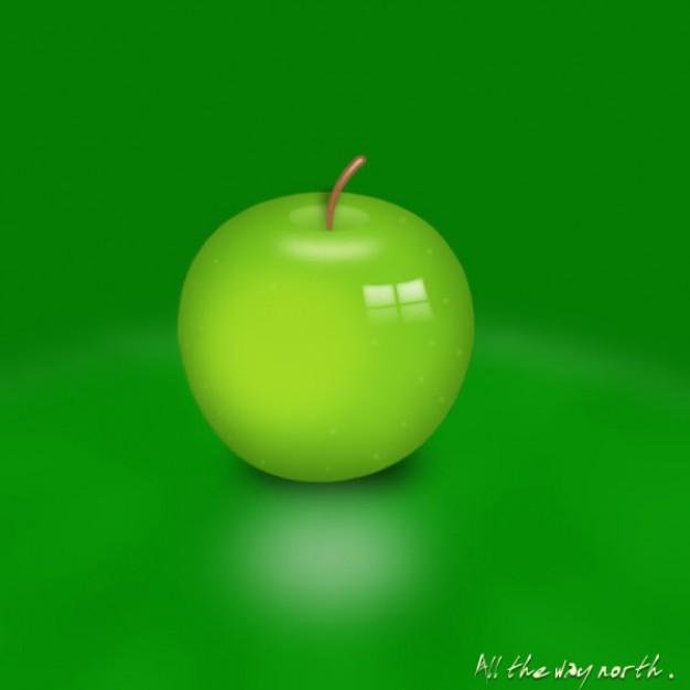 green apple layered source files with green background