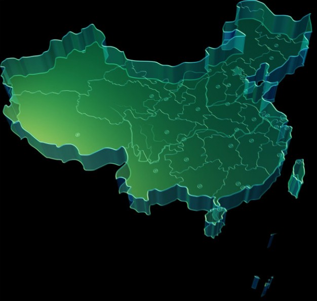 green texture chinese map material