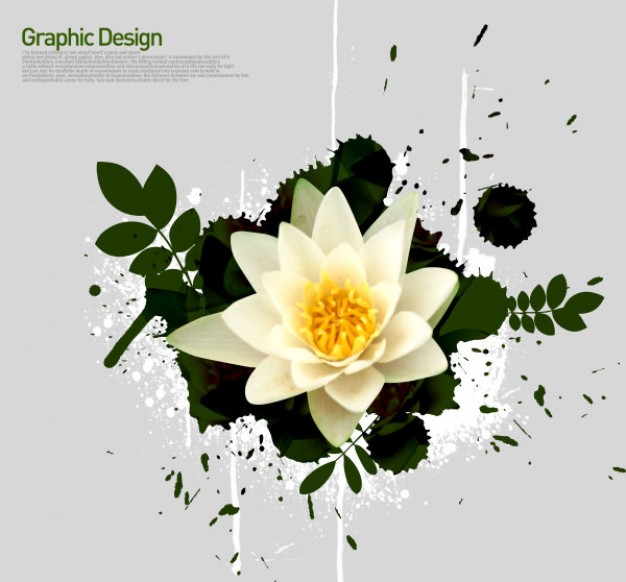 korean design elements layered material with lotus and green leaf