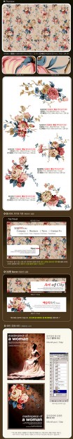 korean fashion flowers material with elegant style