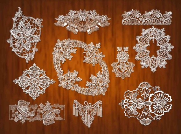 lace pattern material with crystal