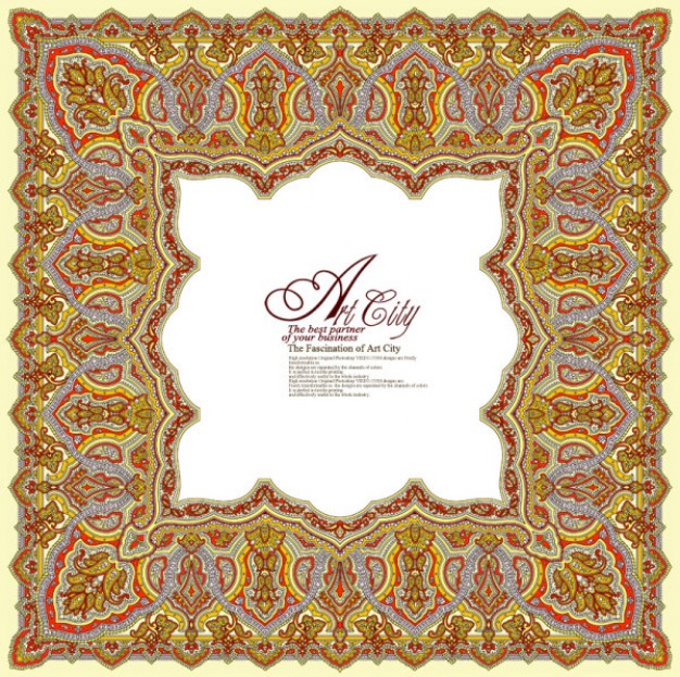 pattern material with classical european border