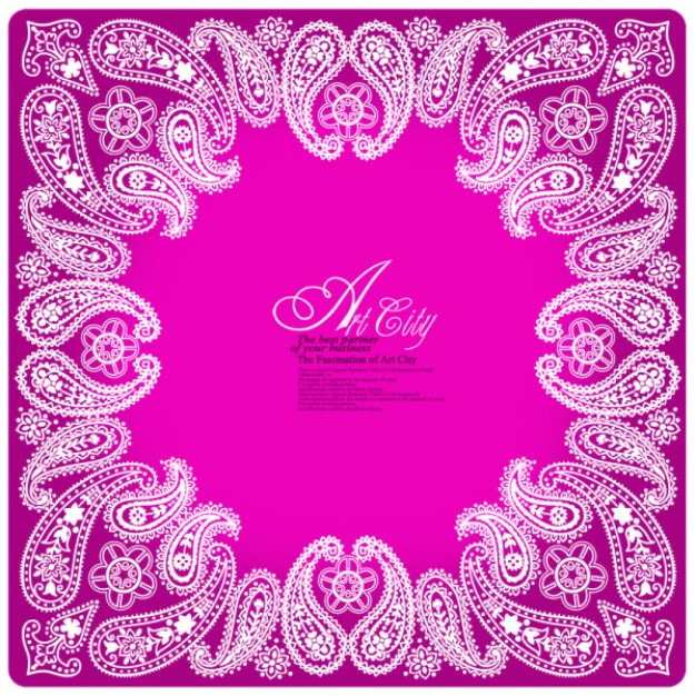 pink pattern material with art city european border