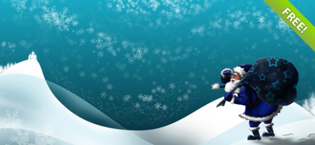 santa winter wallpapers setwith snow snowflake and blue sky