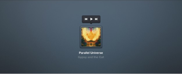 audio player with album cover artwork