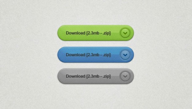 finely textured bevelled download buttons set