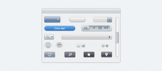 apple styled ui elements like drop  button switch