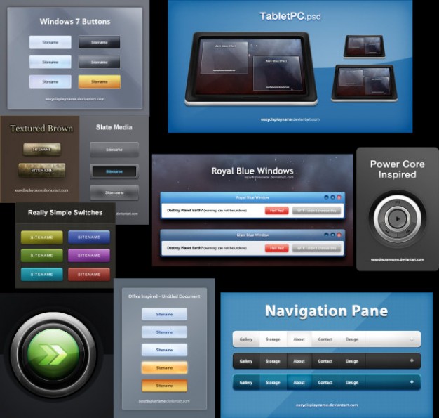 beautiful web design elements material for tabletPC UI design