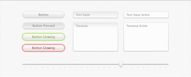 buttons text fields and slider for interface kit