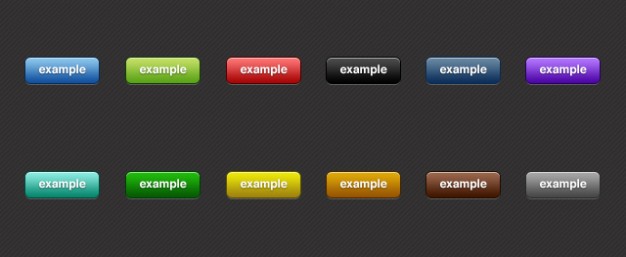 clean button set in different color style