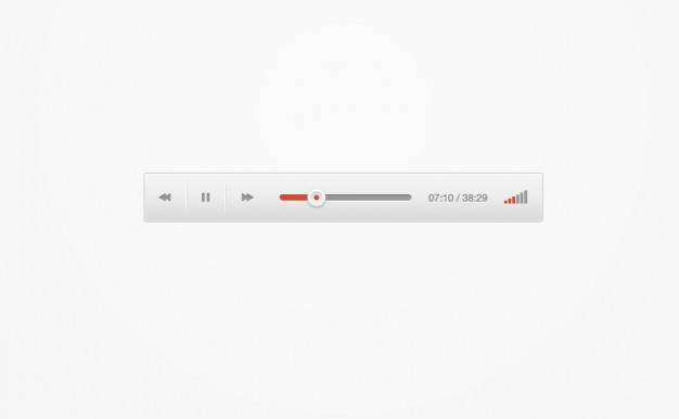 clean google audio player redesigned with white background