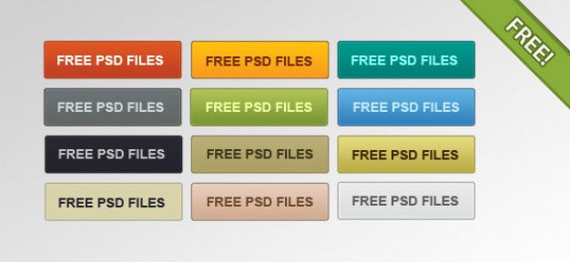 colorful buttons psd layered material
