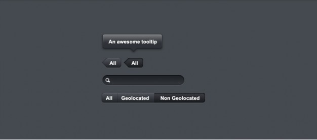 dark buttons tool tips tabs ui elements