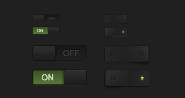 dark essential switches template with dark gray background