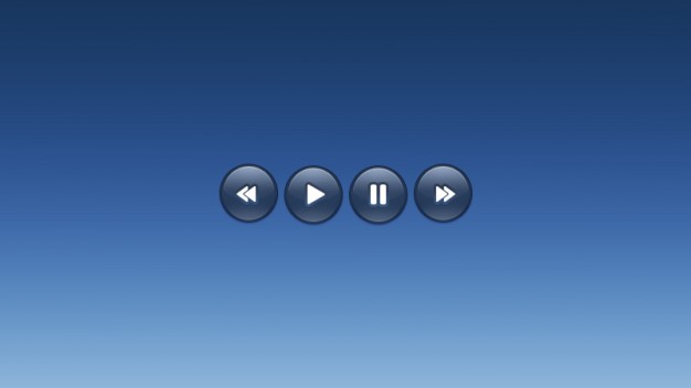dark music controls button for media player