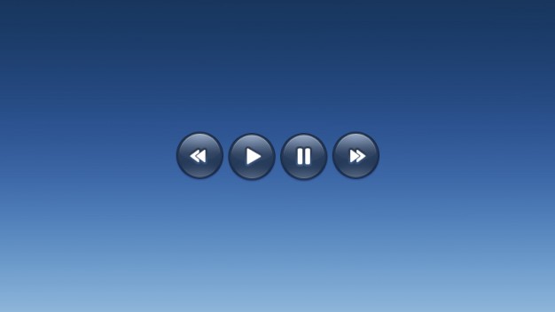 dark music controls button for media player