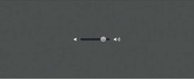 dark slider volume design with grey background