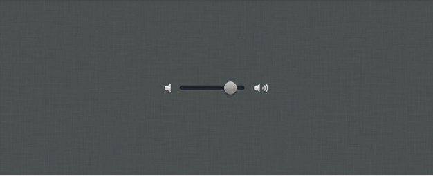 dark slider volume design with grey background