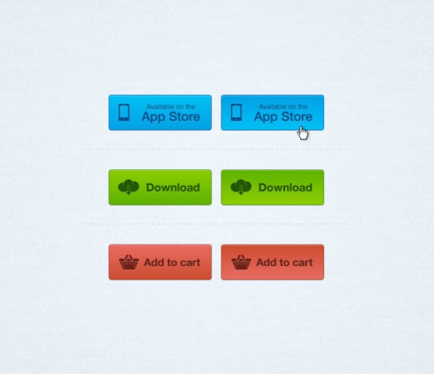 delicate button layered material for app store button download