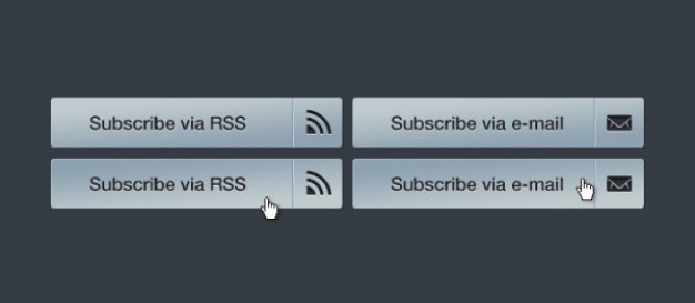 delicate button layered material for email and rss
