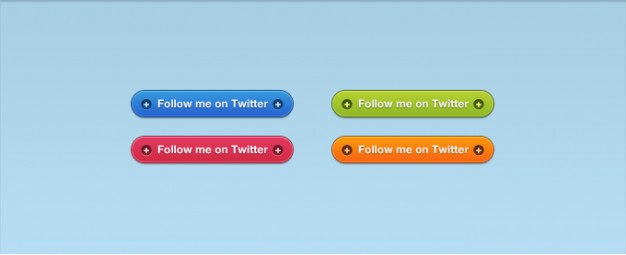 follow buttons for vibrant twitter with different color background