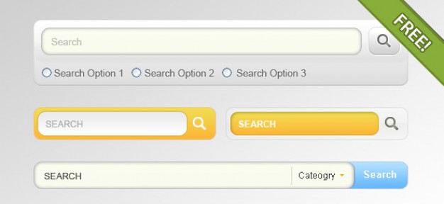 four designs for search input field pattern design