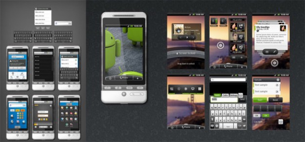 full source file of the wds the android gui with dark gray background