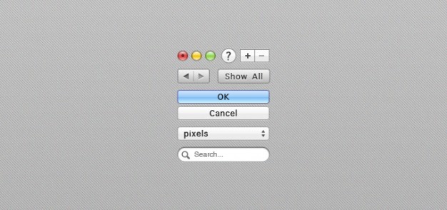 ios lion interface elements with grey background