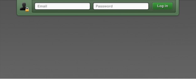 login fields interface with green border