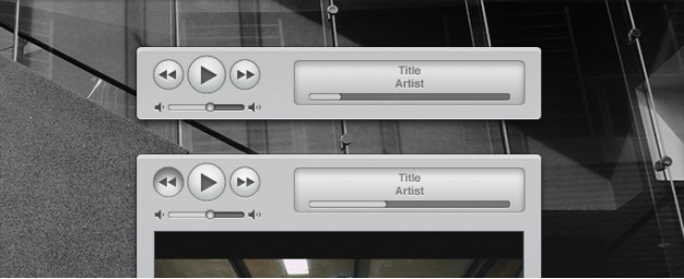 media controls and interface similar to apple itunes