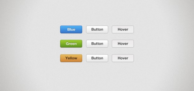 milky buttons with blue button hover sign