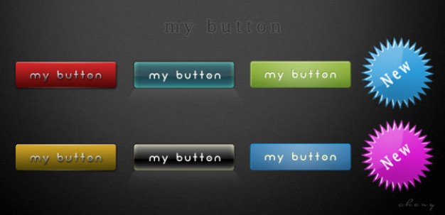 page button on the pad layered material in six color