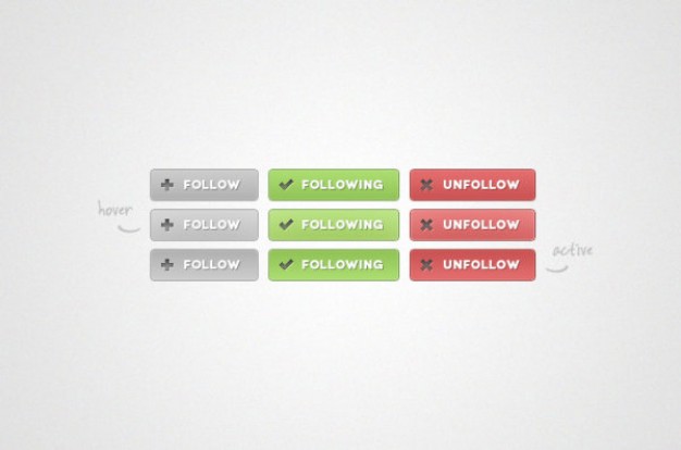 refined button icons material for follow unfollow