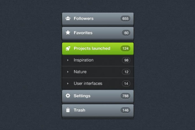 refined interface layered material for setting UI design