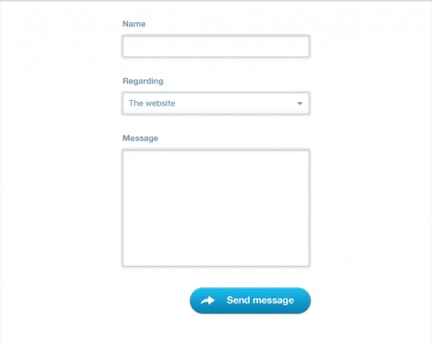 simple contact form in light style