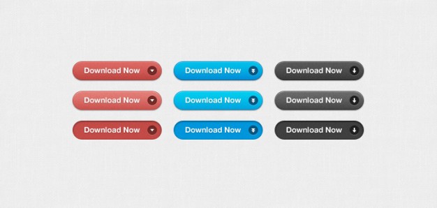 simple download buttons in three color style