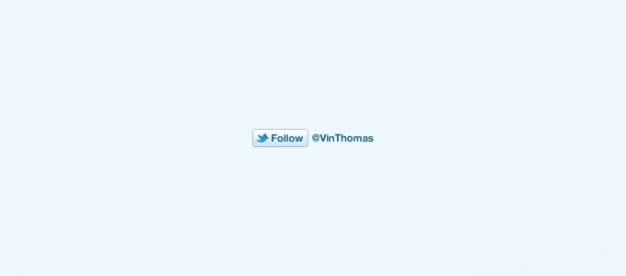 simple twitter follow button with light blue background