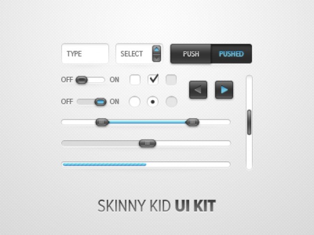 skinny kid kit with button form field